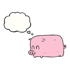 thought bubble cartoon pig