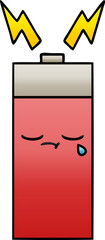 gradient shaded cartoon battery