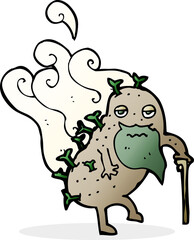cartoon old potato