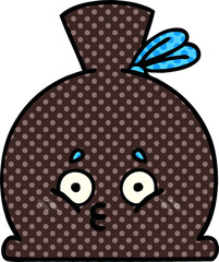 comic book style cartoon sack