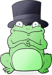 cartoon frog in top hat