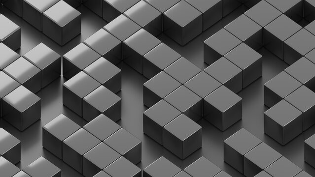 Labyrinth or crossword. Finding a route or exit. 3d illustration
