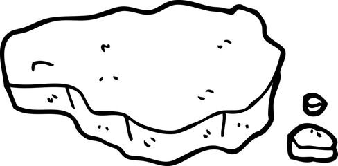 black and white cartoon old rock