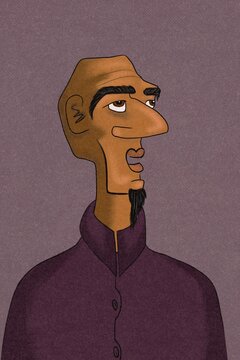 Man with beard illustration