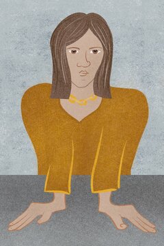 Assertive woman illustration