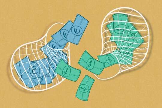 Dollar Euro exchange.