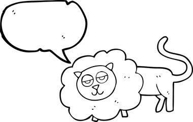 speech bubble cartoon lion