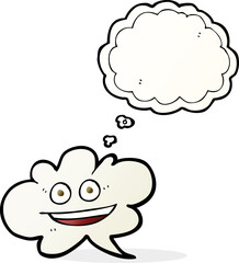 thought bubble cartoon cloud thought bubble with face
