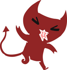 cartoon of a kawaii cute demon