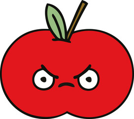 cute cartoon red apple