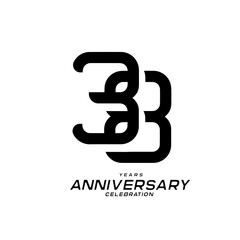 38 years anniversary celebration logotype