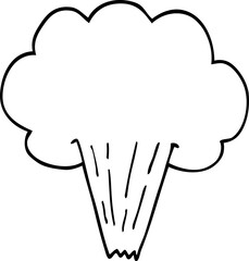 line drawing cartoon whooshing cloud