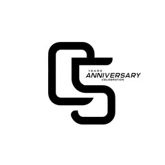 5 years anniversary celebration logotype