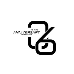 6 years anniversary celebration logotype