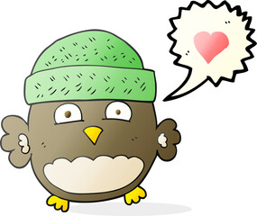 speech bubble cartoon cute owl