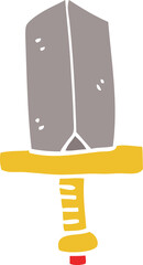 cartoon doodle jeweled dagger