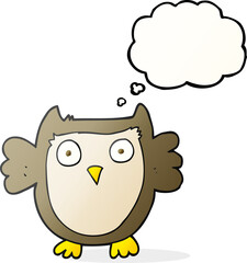 thought bubble cartoon owl