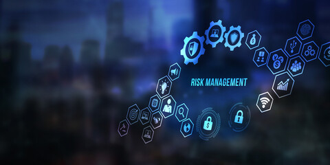 Internet, business, Technology and network concept. Risk Management and Assessment for Business Investment Concept. 3d illustration