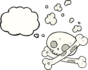 thought bubble cartoon old pile of bones