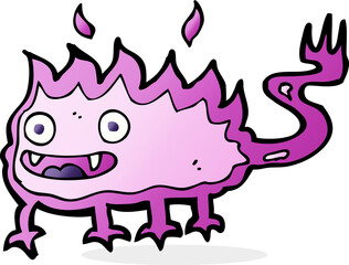 cartoon little fire demon