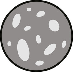 cartoon doodle of a full moon