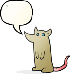 speech bubble cartoon mouse