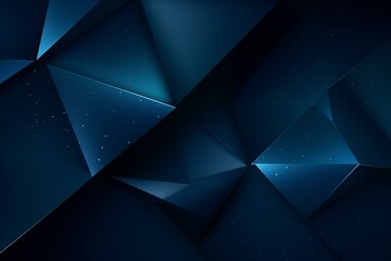 Fototapeta premium Dark blue modern background for design. Geometric shape. Triangles, diagonal lines. Gradient. Abstract. Shape envelope. Symbol. Letter, message, mail. Connection communication concept. Generative AI