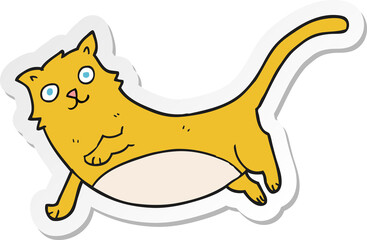 sticker of a cartoon cat