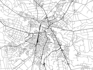 Obraz premium Road map of the city of Celle in Germany on a transparent background.