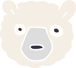 cartoon doodle polar bear face