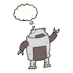 thought bubble cartoon robot