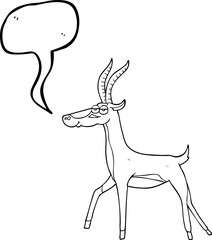 speech bubble cartoon gazelle