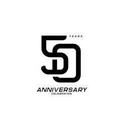 50 years anniversary celebration logotype