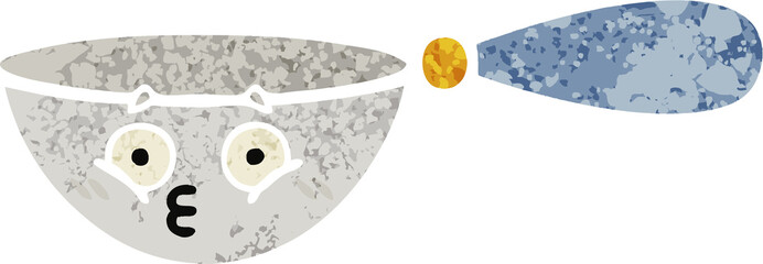 retro illustration style cartoon measuring spoon