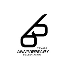 66 years anniversary celebration logotype