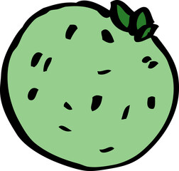 cartoon doodle grapefruit