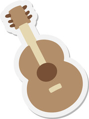 an acoustic guitar sticker