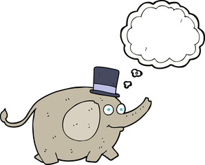 thought bubble cartoon elephant