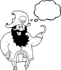 thought bubble cartoon pirate captain