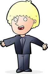 Obraz premium cartoon happy man