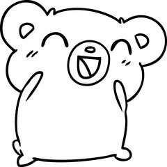 line drawing kawaii cute teddy bear