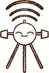 Satellite Charcoal Drawing