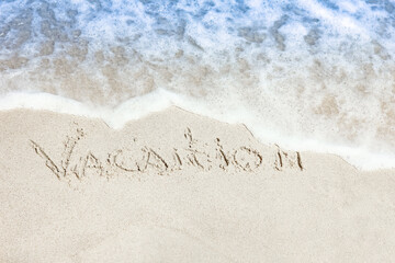 A Beautiful sea and sand on the shore vacation travel background