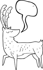 speech bubble cartoon manly stag