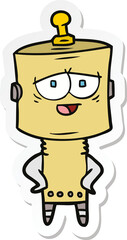 sticker of a cartoon robot