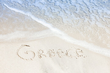 A Beautiful sea and sand on the shore vacation travel background