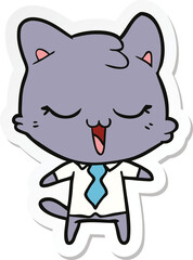 sticker of a cartoon cat