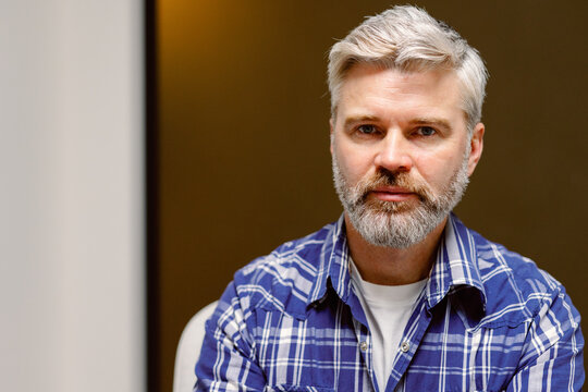 Portrait feature masculine bearded casual 