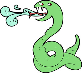 cartoon hissing snake