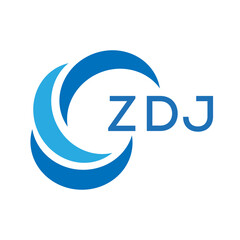 ZDJ Letter logo design template vector. ZDJ Business abstract connection vector logo. ZDJ icon circle logotype. - obrazy, fototapety, plakaty